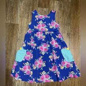 Matilda Jane Blue Dress with Pink Floral Design